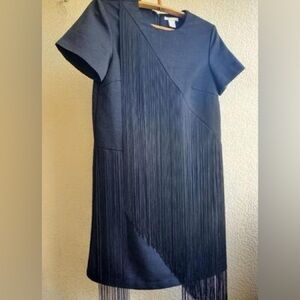 HM Asymmetrical Fringe Shift Dress